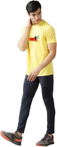 Eppe Printed Men Round Neck Yellow (Mahadev Printed) T-Shirt