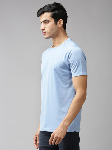 EPPE Solid Men Round Sky Blue, T-Shirt