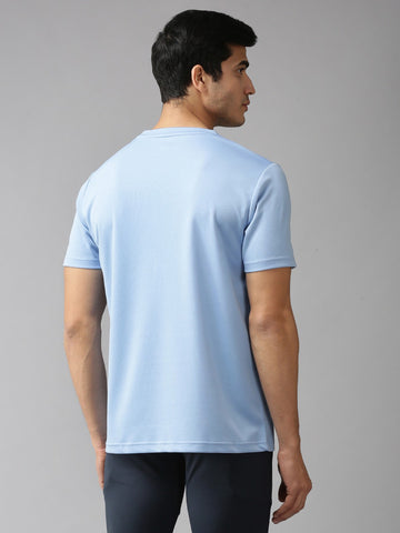 EPPE Solid Men Round Sky Blue, T-Shirt