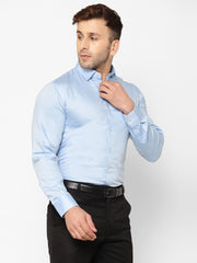 EPPE Men Solid Formal Light Blue Shirt