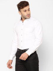 EPPE Men Solid Formal White Shirt