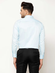 EPPE Men Solid Formal Light Blue Shirt