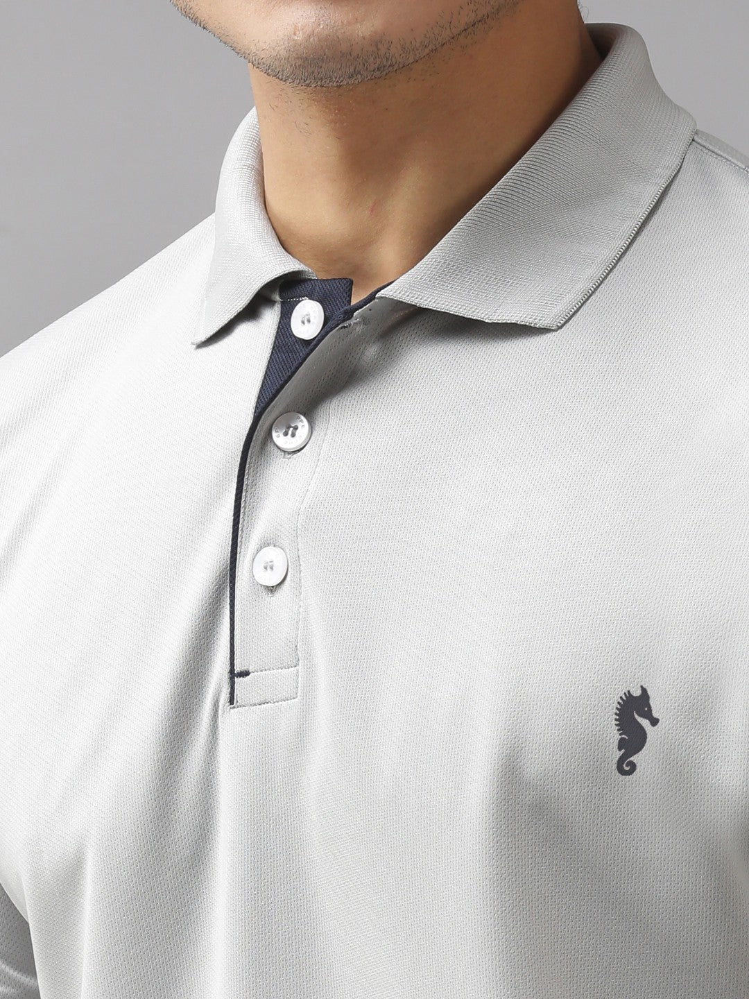 Slim Fit Polo Neck Half Sleeve T-Shirt