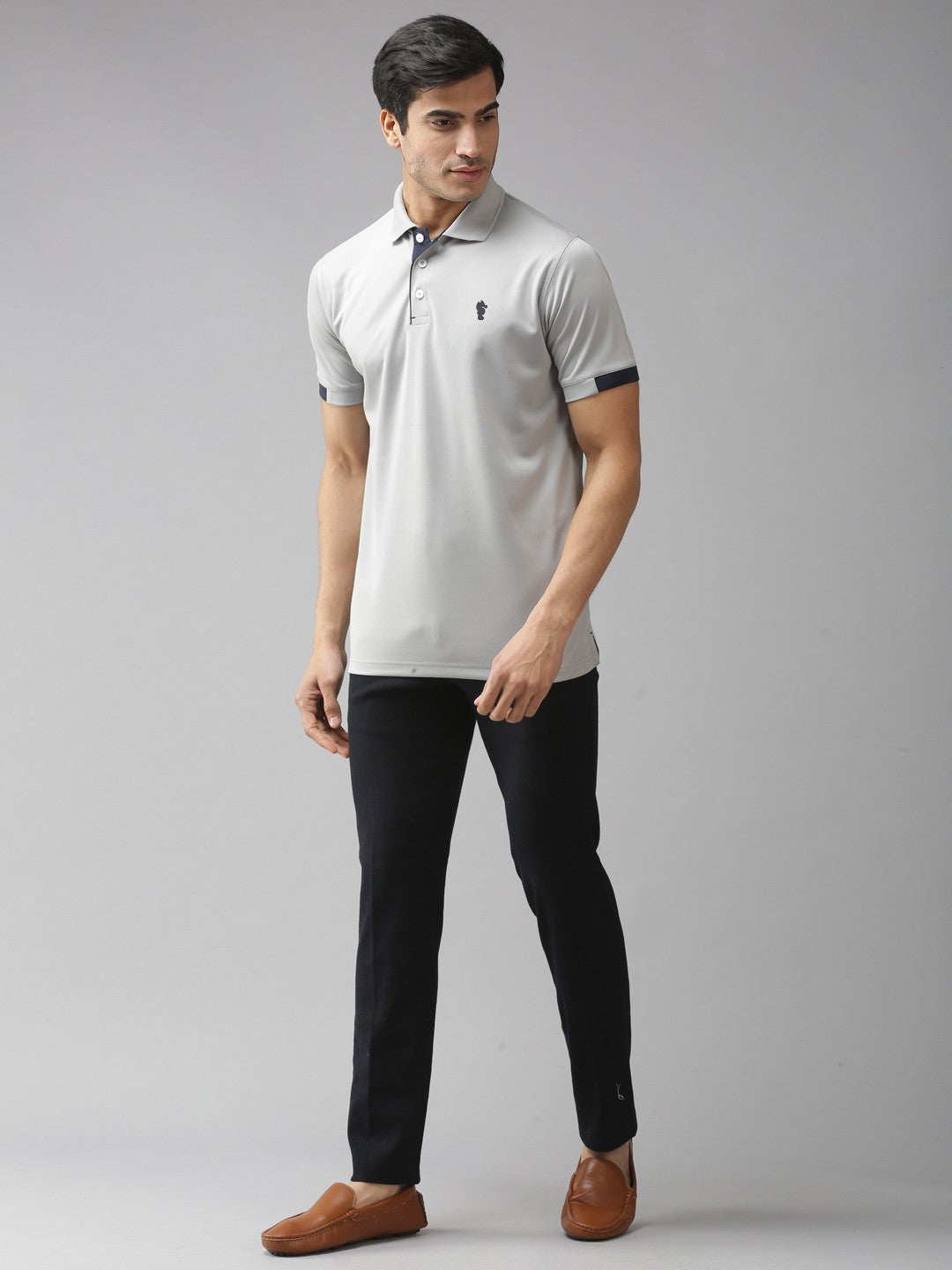 Slim Fit Polo Neck Half Sleeve T-Shirt