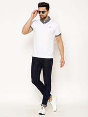 EPPE Solid Men Polo Neck White, Black T-Shirts