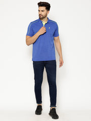 EPPE Solid Men Polo Neck Blue New T-Shirt