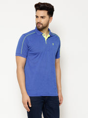 EPPE Solid Men Polo Neck Blue New T-Shirt