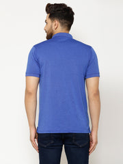 EPPE Solid Men Polo Neck Blue New T-Shirt