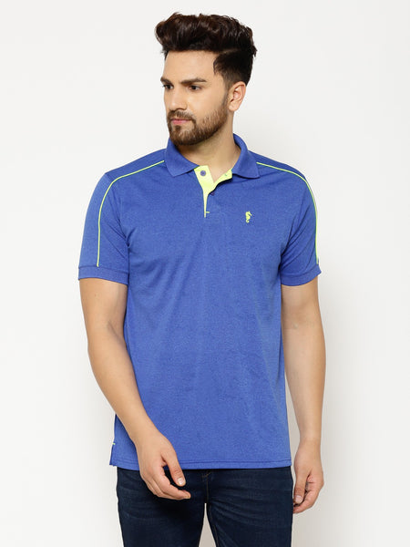 EPPE Solid Men Polo Neck Blue New T-Shirt