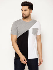 EPPE Solid Men Round Neck Grey, Black, White T-Shirts