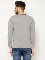 EPPE Solid Men Henley Neck Grey, Black T-Shirts