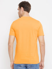 EPPE Solid Men V Neck Yellow T-Shirts