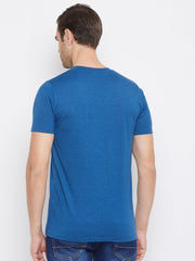 EPPE Solid Men V Neck Blue New T-Shirt