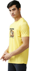 Eppe Printed Men Round Neck Yellow (Myhouse Printed) T-Shirt